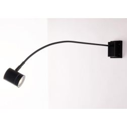 BANNER APPLIQUE ORIENTABILE DA ESTERNO PER INSEGNE O FACCIATE IP55 NERA LAMPADINA GU10 2