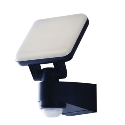 SAT 10 PROIETTORE FARO 1 LUCE ORIENTABILE CON SENSORE MOVIMENTO E CREPUSCOLARE LED 10W IP54 ANTRACITE