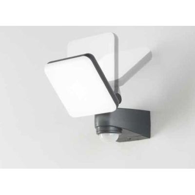 SAT 10 PROIETTORE FARO 1 LUCE ORIENTABILE CON SENSORE MOVIMENTO E CREPUSCOLARE LED 10W IP54 ANTRACITE