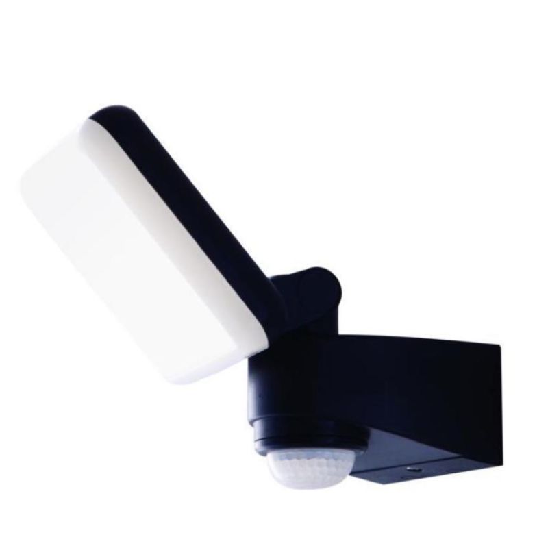 SAT 10 PROIETTORE FARO 1 LUCE ORIENTABILE CON SENSORE MOVIMENTO E CREPUSCOLARE LED 10W IP54 ANTRACITE