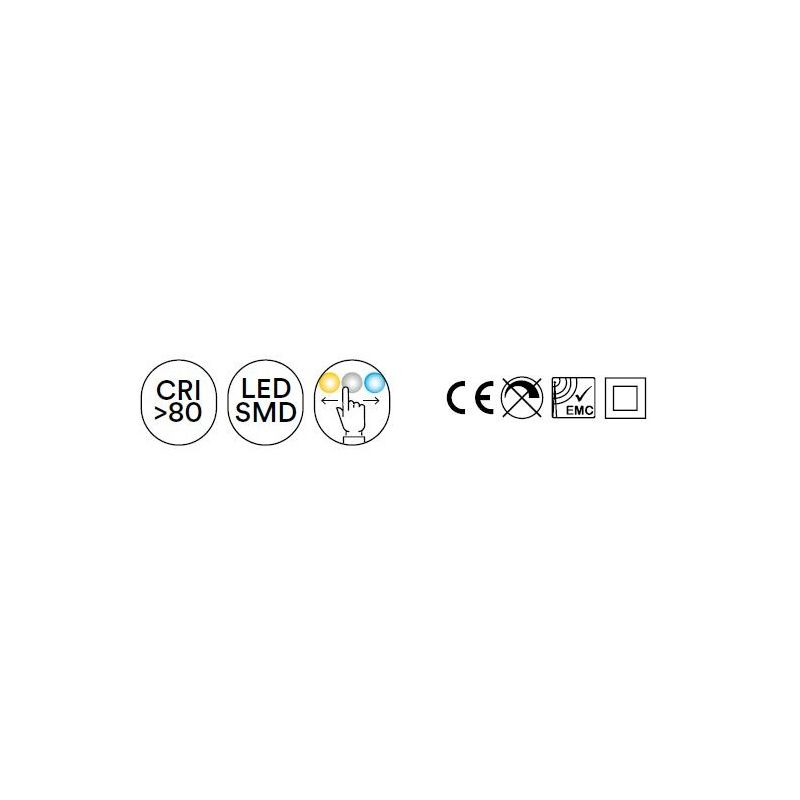 FLAP CCT FARETTO QUADRATO DA INCASSO 4 MISURE LED 8W-12W-18W-24W LUCE CCT 3000-4000-6500K BIANCO