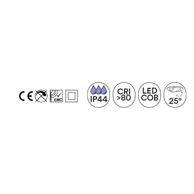 FARETTO DA INCASSO ORIENTABILE IP44 IN 4 COLORI ROTONDO LED 5W LUCE 3000K MODERNO