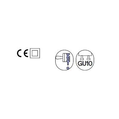 GHOST FARETTO DA INCASSO A 2 LUCI IN GESSO BIANCO VERNICIABILE RETTANGOLARE CON LAMPADINE ATTACCO GU10