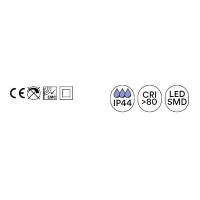 PICCOLA APPLIQUE DA SPECCHIO NERA,BIANCA O CROMO IP44 LED 5,2W LUCE 4000K MODERNA LARGHEZZA CM 28