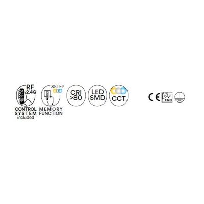 STORM VENTILATORE BIANCO O NERO LED 60W CCT DIMMERABILE CON TELECOMANDO INCLUSO