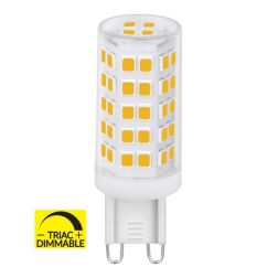 LAMPADINA LED DIMMERABILE ATTACCO G9 4W LUCE 3000K E 4000K MISURE MM 18X54 IN CERAMICA