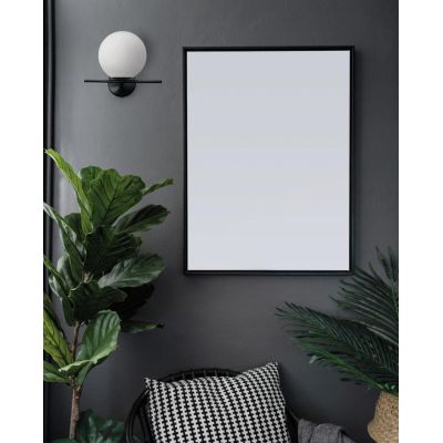 JUGEN APPLIQUE 1 LUCE ORO O NERA CON SFERA IN VETRO BIANCO LATTE MODERNA LAMPADINA E27