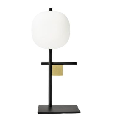 LINGOTTO LAMPADA DA TAVOLO NERA - ORO H38 CM CON DIFFUSORE IN VETRO DIMMERABILE LAMPADINA ATTACCO G9