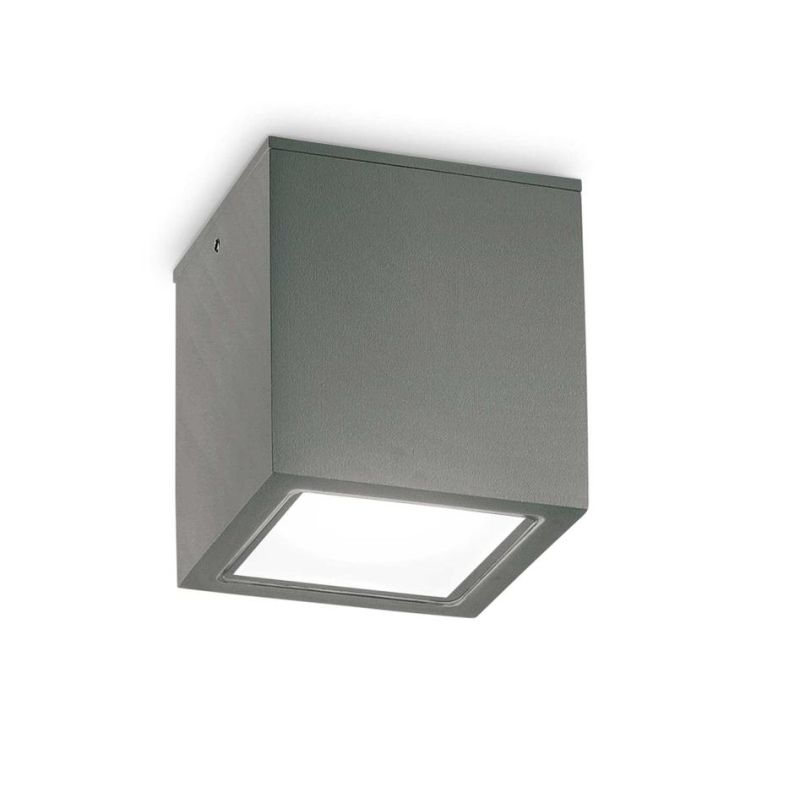 PLAFONIERA CUBO DA ESTERNO IP54 ALLUMINIO IN 5 COLORI 2 MISURE LAMPADINA ATTACCO GU10 CRISTALENSI - Cristalensi Shop Online