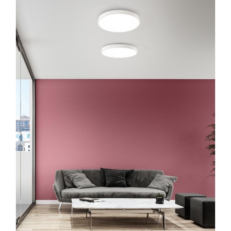 URBAN PLAFONIERA MODERNA 3 MISURE METALLO 4 COLORI LED INTEGRATO LUCE CCT 3000K-4000K DIMMERABILE