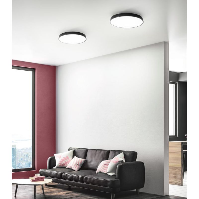 URBAN PLAFONIERA MODERNA 3 MISURE METALLO 4 COLORI LED INTEGRATO LUCE CCT 3000K-4000K DIMMERABILE