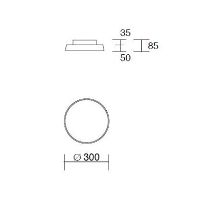 URBAN PLAFONIERA MODERNA 3 MISURE METALLO 4 COLORI LED INTEGRATO LUCE CCT 3000K-4000K DIMMERABILE
