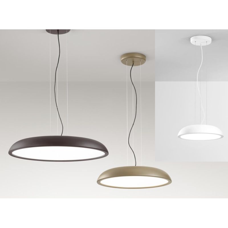 ZENAL SOSPENSIONE MODERNA 3 MISURE ALLUMINIO 4 COLORI LED INTEGRATO LUCE CCT 3000K-4000K DIMMERABILE