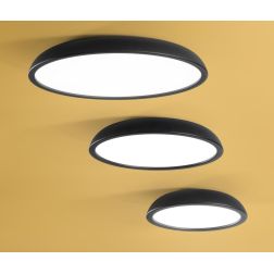 ZENAL PLAFONIERA IN 3 MISURE MODERNA ALLUMINIO 4 COLORI LED INTEGRATO LUCE CCT 3000K-4000K DIMMERABILE