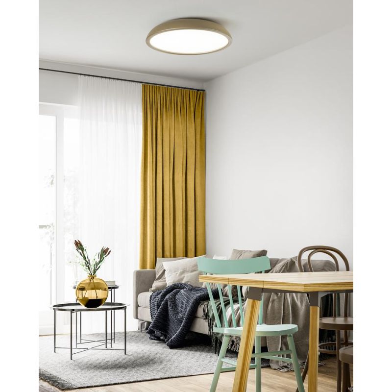 ZENAL PLAFONIERA IN 3 MISURE MODERNA ALLUMINIO 4 COLORI LED INTEGRATO LUCE CCT 3000K-4000K DIMMERABILE