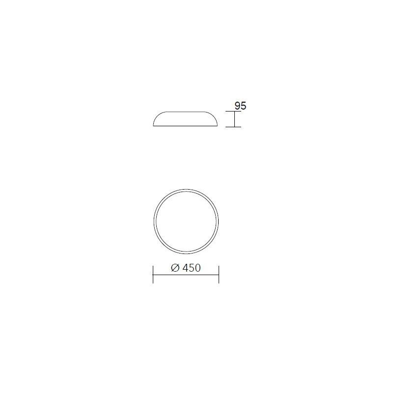 ZENAL PLAFONIERA IN 3 MISURE MODERNA ALLUMINIO 4 COLORI LED INTEGRATO LUCE CCT 3000K-4000K DIMMERABILE