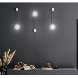 ECLIPSIA APPLIQUE PLAFONIERA LUCE DIRETTA E INDIRETTA 2 MISURE ALLUMINIO BIANCO O NERO LAMPADINA  ATTACCO GX53