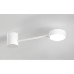 ECLIPSIA APPLIQUE PLAFONIERA LUCE DIRETTA E INDIRETTA 2 MISURE ALLUMINIO BIANCO O NERO LAMPADINA  ATTACCO GX53 2