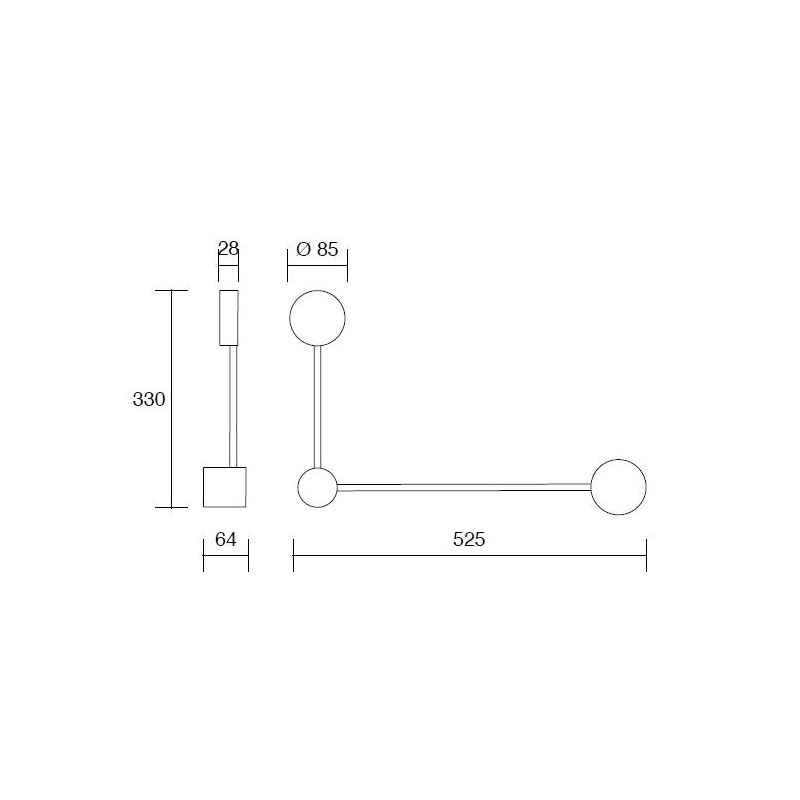 ECLIPSIA DX APPLIQUE PLAFONIERA 2 LUCI LUCE DIRETTA E INDIRETTA ALLUMINIO BIANCO O NERO LAMPADINE GX53