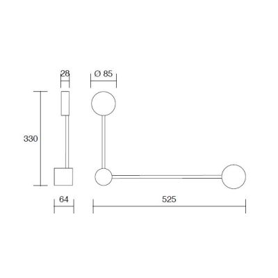 ECLIPSIA DX APPLIQUE PLAFONIERA 2 LUCI LUCE DIRETTA E INDIRETTA ALLUMINIO BIANCO O NERO LAMPADINE GX53