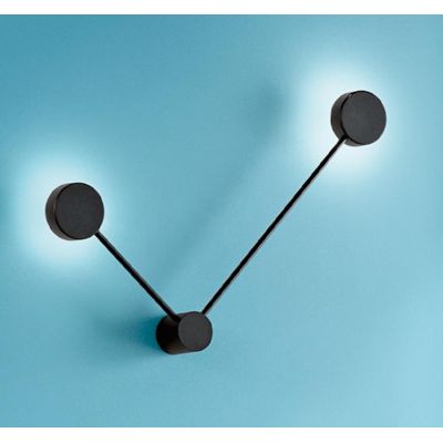 ECLIPSIA DX APPLIQUE PLAFONIERA 2 LUCI LUCE DIRETTA E INDIRETTA ALLUMINIO BIANCO O NERO LAMPADINE GX53