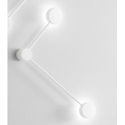 ECLIPSIA DX APPLIQUE PLAFONIERA 2 LUCI LUCE DIRETTA E INDIRETTA ALLUMINIO BIANCO O NERO LAMPADINE GX53 2