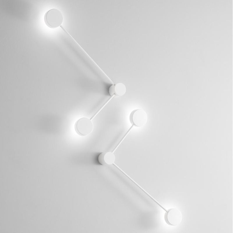 ECLIPSIA DX APPLIQUE PLAFONIERA 2 LUCI LUCE DIRETTA E INDIRETTA ALLUMINIO BIANCO O NERO LAMPADINE GX53