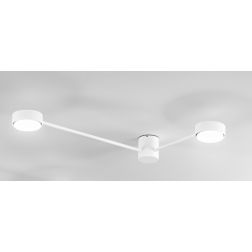 ECLIPSIA SX APPLIQUE PLAFONIERA 2 LUCI LUCE DIRETTA E INDIRETTA ALLUMINIO BIANCO O NERO LAMPADINE GX53