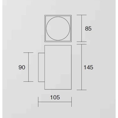 788 789 APPLIQUE IN ALLUMINIO BIANCA O NERA BI-EMISSIONE DI LUCE CON LAMPADINE GX53 MODERNA