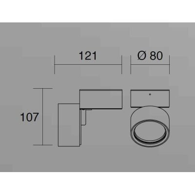 965 PICCOLA APPLIQUE ORIENTABILE ALLUMINIO BIANCO O NERO LED 12W LUCE 3000K MODERNA