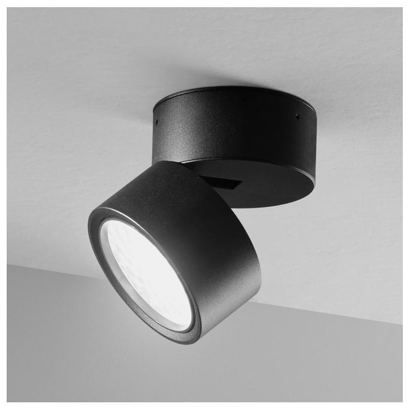965 PICCOLA APPLIQUE ORIENTABILE ALLUMINIO BIANCO O NERO LED 12W LUCE 3000K MODERNA