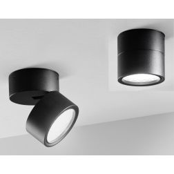 965 PICCOLA APPLIQUE ORIENTABILE ALLUMINIO BIANCO O NERO LED 12W LUCE 3000K MODERNA