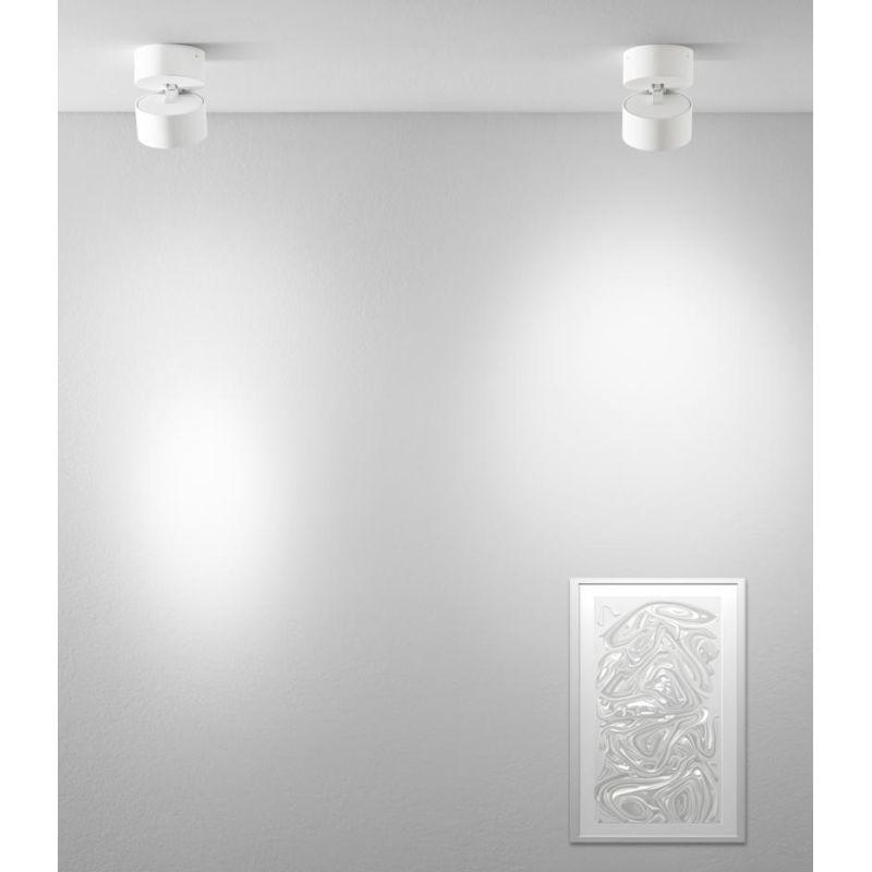 965 PICCOLA APPLIQUE ORIENTABILE ALLUMINIO BIANCO O NERO LED 12W LUCE 3000K MODERNA