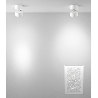 965 PICCOLA APPLIQUE ORIENTABILE ALLUMINIO BIANCO O NERO LED 12W LUCE 3000K MODERNA
