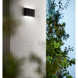 APPLIQUE DA ESTERNO IP65 LED 20W LUCE CCT 3000K-4000K BIEMISSIONE ALLUMINIO 4 COLORI MODERNA