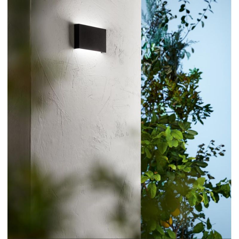 APPLIQUE DA ESTERNO IP65 LED 20W LUCE CCT 3000K-4000K BIEMISSIONE ALLUMINIO 4 COLORI MODERNA