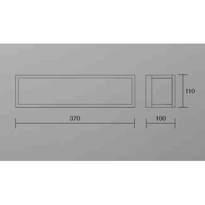 APPLIQUE DA ESTERNO RETTANGOLARE IP54 LUCE DIFFUSA ALLUMINIO 3 COLORI MODERNA LAMPADINE 2XE27