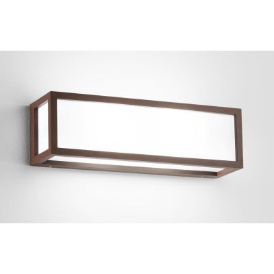 APPLIQUE DA ESTERNO RETTANGOLARE IP54 LUCE DIFFUSA ALLUMINIO 3 COLORI MODERNA LAMPADINE 2XE27