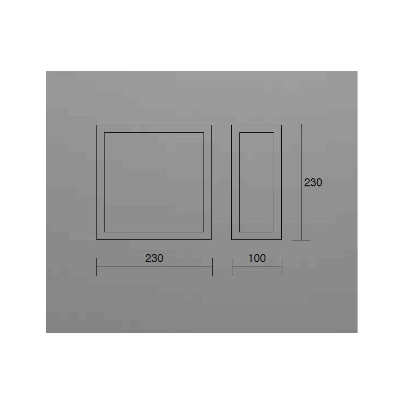APPLIQUE DA ESTERNO QUADRATA IP54 LUCE DIFFUSA ALLUMINIO 3 COLORI MODERNA LAMPADINE 2XE27