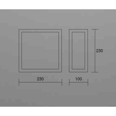 APPLIQUE DA ESTERNO QUADRATA IP54 LUCE DIFFUSA ALLUMINIO 3 COLORI MODERNA LAMPADINE 2XE27