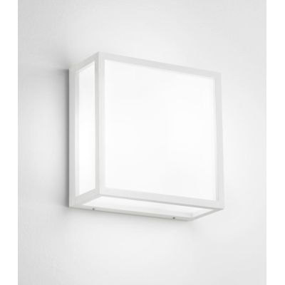 APPLIQUE DA ESTERNO QUADRATA IP54 LUCE DIFFUSA ALLUMINIO 3 COLORI MODERNA LAMPADINE 2XE27