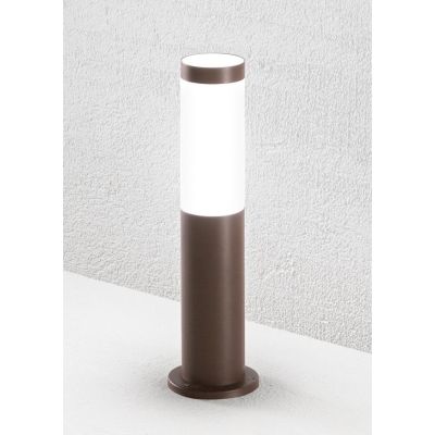 PALUX TONDO PALO DA GIARDINO IN 2 MISURE IP54 IN ALLUMINIO ANTRACITE O CORTEN CON DIFFUSORE BIANCO LAMPADINA E27