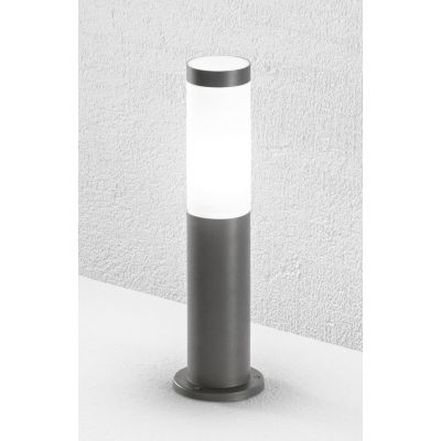 PALUX TONDO PALO DA GIARDINO IN 2 MISURE IP54 IN ALLUMINIO ANTRACITE O CORTEN CON DIFFUSORE BIANCO LAMPADINA E27