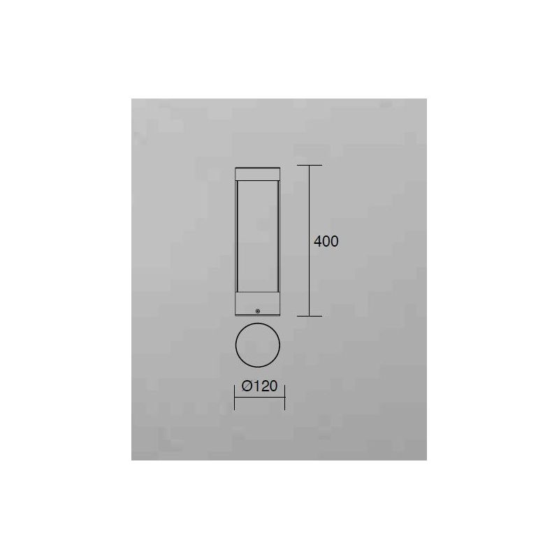 ASPEN TONDA PALO DA GIARDINO IN 2 MISURE IP54 LED 15W LUCE 3000K ALLUMINIO ANTRACITE O CORTEN MODERNO