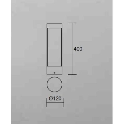 ASPEN TONDA PALO DA GIARDINO IN 2 MISURE IP54 LED 15W LUCE 3000K ALLUMINIO ANTRACITE O CORTEN MODERNO