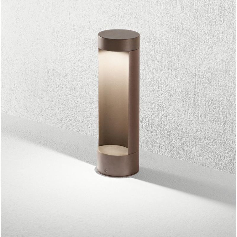 ASPEN TONDA PALO DA GIARDINO IN 2 MISURE IP54 LED 15W LUCE 3000K ALLUMINIO ANTRACITE O CORTEN MODERNO