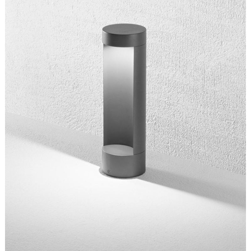 ASPEN TONDA PALO DA GIARDINO IN 2 MISURE IP54 LED 15W LUCE 3000K ALLUMINIO ANTRACITE O CORTEN MODERNO