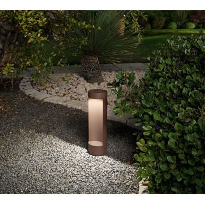 ASPEN TONDA PALO DA GIARDINO IN 2 MISURE IP54 LED 15W LUCE 3000K ALLUMINIO ANTRACITE O CORTEN MODERNO