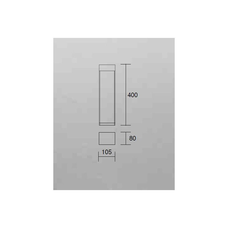 ASPEN QUADRA PALO DA GIARDINO IN 2 MISURE IP54 LED 15W LUCE 3000K ALLUMINIO ANTRACITE O CORTEN MODERNO