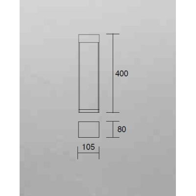 ASPEN QUADRA PALO DA GIARDINO IN 2 MISURE IP54 LED 15W LUCE 3000K ALLUMINIO ANTRACITE O CORTEN MODERNO